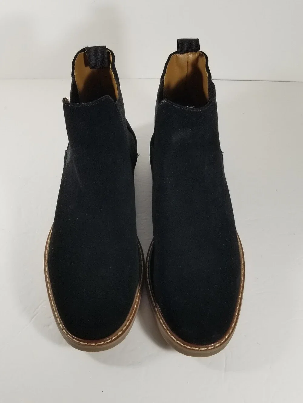 Steve Madden Highline Boots Men's 8M Black Leather Suede Chelsea Ankle Boots